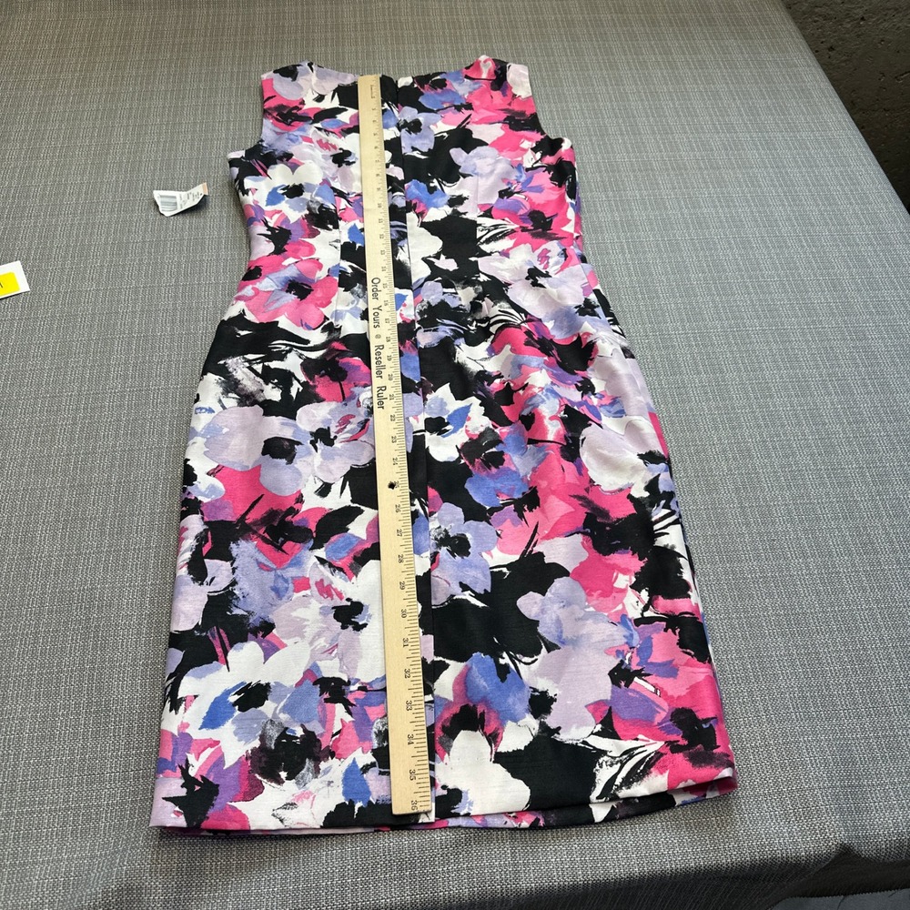 New Black Label Evan-Picone Floral Sheath Dress Size 2‎ Party Wedding Event - Picture 10 of 11
